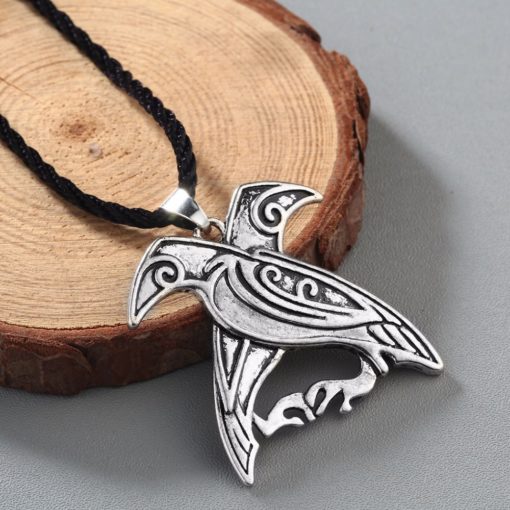 Odin's Ravens Pendant Bird Talisman Necklace - Image 3