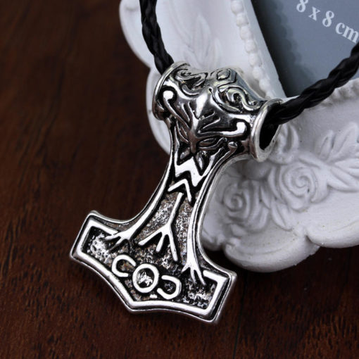 Norse Vikings Thor's Hammer Talisman Necklace - Image 3