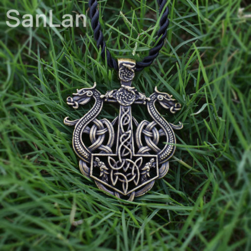Viking Warrior Sword Dragon Ship Talisman Necklace - Image 4