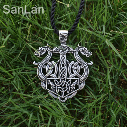 Viking Warrior Sword Dragon Ship Talisman Necklace - Image 5