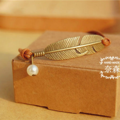 Handmade Valkyrie Feather Freya Symbol Charm Bracelet - Image 4