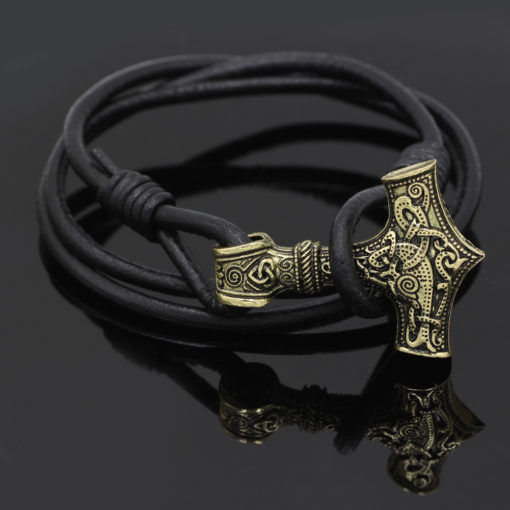 Thors Hammer Gold Bracelet Hero