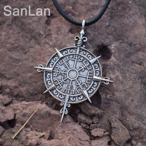 Viking Vegvisir Compass Protection Symbol Necklace - Image 5