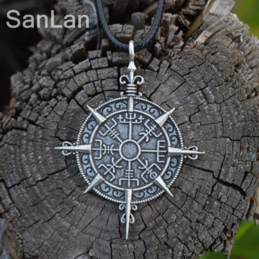 Viking Vegvisir Compass Protection Symbol Necklace - Image 6