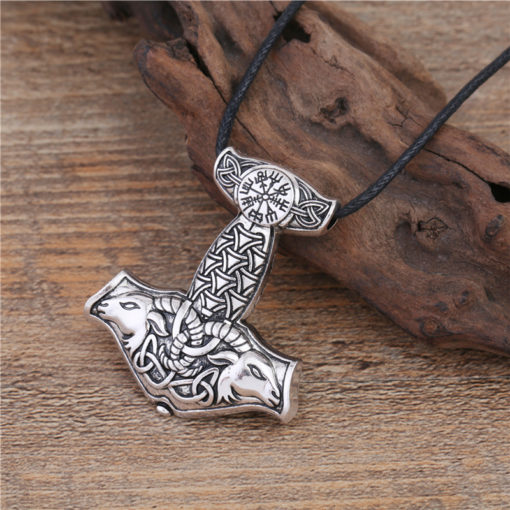 Thors Hammer Charm - Mjollnir with Teeth Barer and Teeth Grinder - Image 5