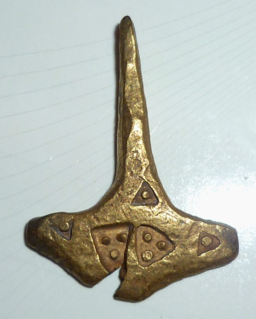 Brass Mjolnir Amulet