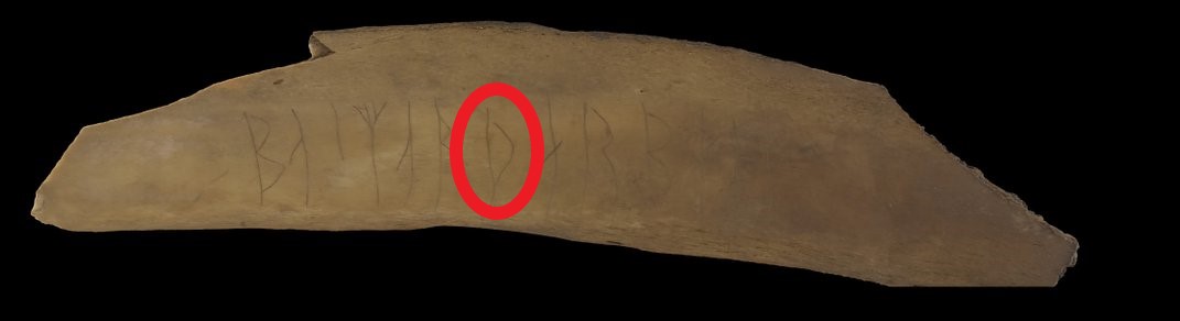 Thurisaz Rune Bone Comb