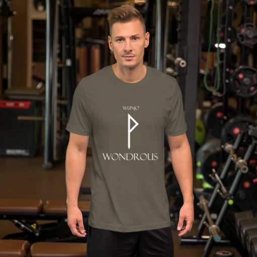 Wunjo Norse Rune "Wondrous" Short-Sleeve Mens / Unisex T-Shirt Viking Tee shirt Norse Mythology Made in the USA - Image 9