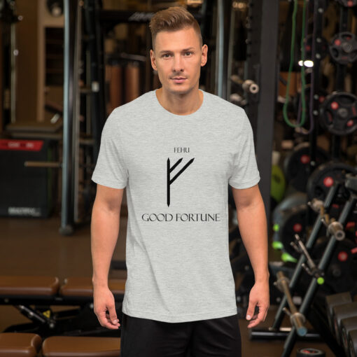 Fehu Norse Rune "Good Fortune" Short-Sleeve Mens / Unisex T-Shirt Viking Tee shirt Norse Mythology Made in the USA - Image 10