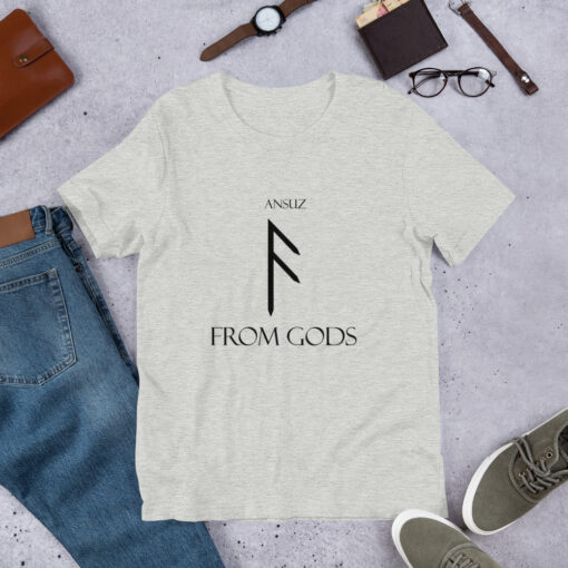 Ansuz Norse Rune "From Gods" Short-Sleeve Mens / Unisex T-Shirt Viking Tee shirt Norse Mythology Made in the USA - Image 11
