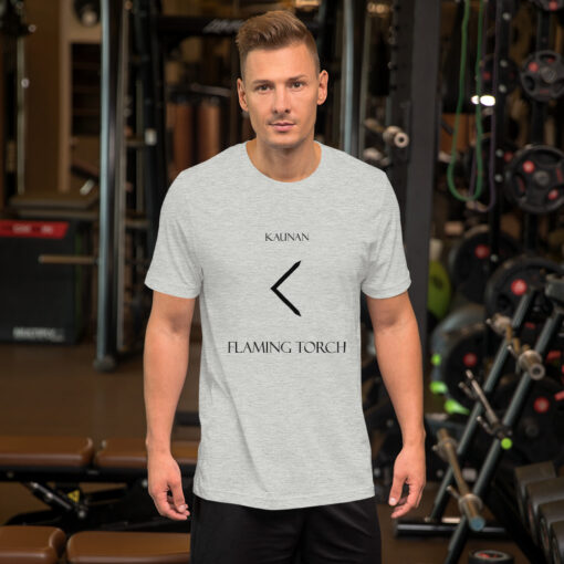 Kaunan Norse Rune "Flaming Torch" Short-Sleeve Mens / Unisex T-Shirt Viking Tee shirt Norse Mythology Made in the USA - Image 10