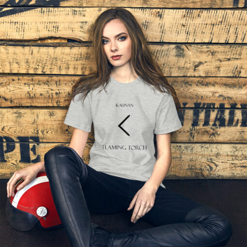 Kaunan Norse Rune "Flaming Torch" Short-Sleeve Mens / Unisex T-Shirt Viking Tee shirt Norse Mythology Made in the USA - Image 12