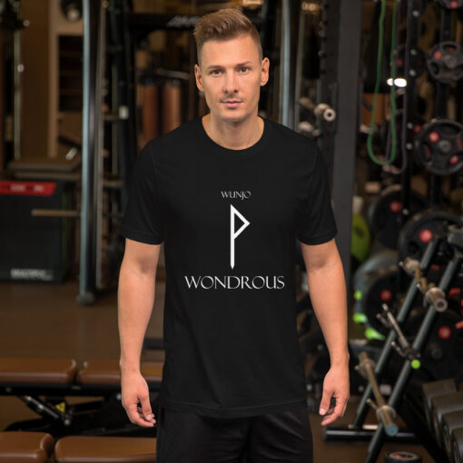 Wunjo Norse Rune "Wondrous" Short-Sleeve Mens / Unisex T-Shirt Viking Tee shirt Norse Mythology Made in the USA