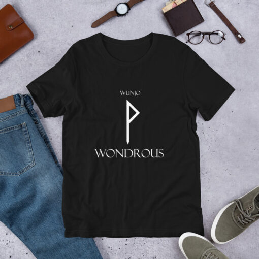 Wunjo Norse Rune "Wondrous" Short-Sleeve Mens / Unisex T-Shirt Viking Tee shirt Norse Mythology Made in the USA - Image 2