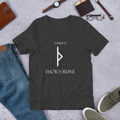 Thurisaz Norse Rune "Thor's Rune" Short-Sleeve Mens / Unisex T-Shirt Viking Tee shirt Norse Mythology Made in the USA - Image 8