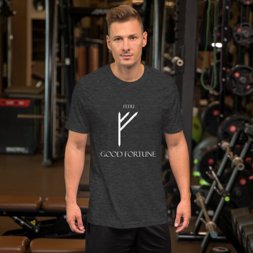 Fehu Norse Rune "Good Fortune" Short-Sleeve Mens / Unisex T-Shirt Viking Tee shirt Norse Mythology Made in the USA - Image 8
