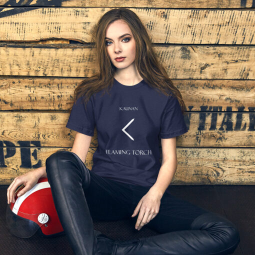 Kaunan Norse Rune "Flaming Torch" Short-Sleeve Mens / Unisex T-Shirt Viking Tee shirt Norse Mythology Made in the USA - Image 6