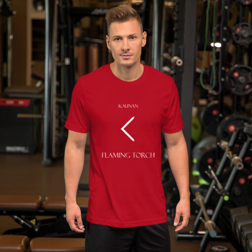 Kaunan Norse Rune "Flaming Torch" Short-Sleeve Mens / Unisex T-Shirt Viking Tee shirt Norse Mythology Made in the USA - Image 7