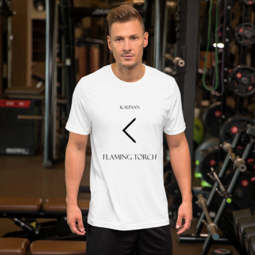Kaunan Norse Rune "Flaming Torch" Short-Sleeve Mens / Unisex T-Shirt Viking Tee shirt Norse Mythology Made in the USA - Image 13