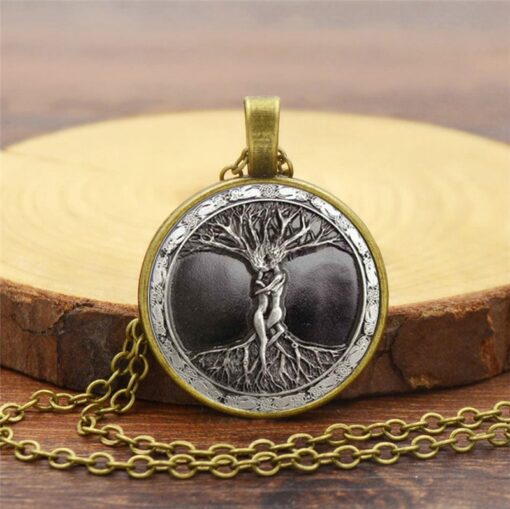 Ask and Embla Pendant Tree of Life & Creation Necklace New - Image 2