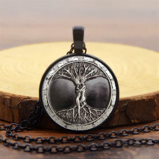 Ask and Embla Pendant Tree of Life & Creation Necklace New - Image 3