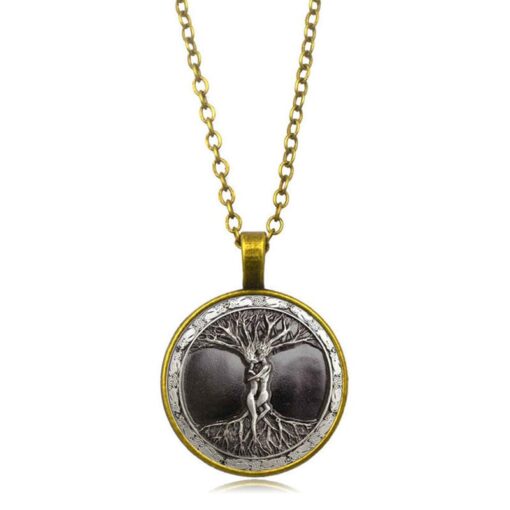 Ask and Embla Pendant Tree of Life & Creation Necklace New - Image 5